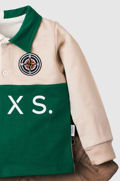 Erkek Bebek Pamuklu Polo Takım Pantolon Üst İkili Takım Düğün Doğum Günü Nişan Nikah Bayram - Resim 7