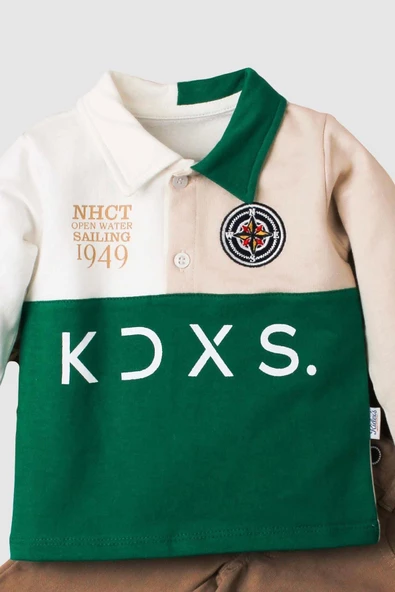 Erkek Bebek Pamuklu Polo Takım Pantolon Üst İkili Takım Düğün Doğum Günü Nişan Nikah Bayram - Resim 10