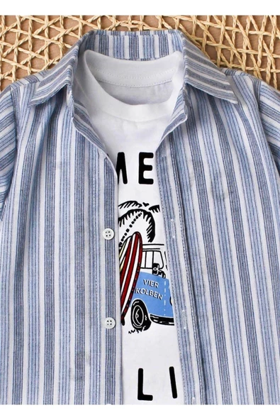 Bebek Gömlekli Takım Kolu Katlamalı Pamuklu Doğum Günü Nişan Kına Parti - 10