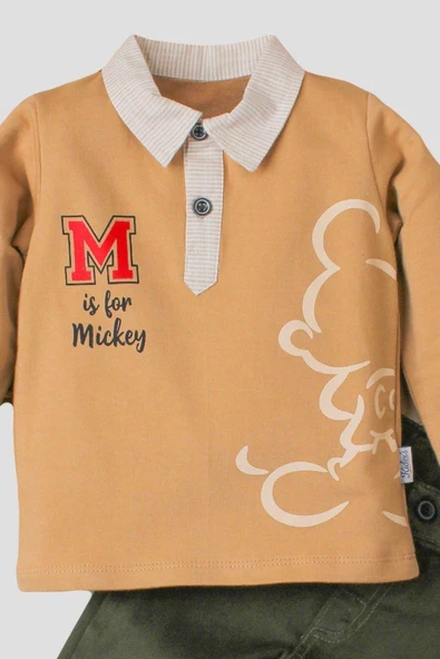 Erkek Bebek Mickey Takım Pantolon Üst İkili Takım - Resim 3