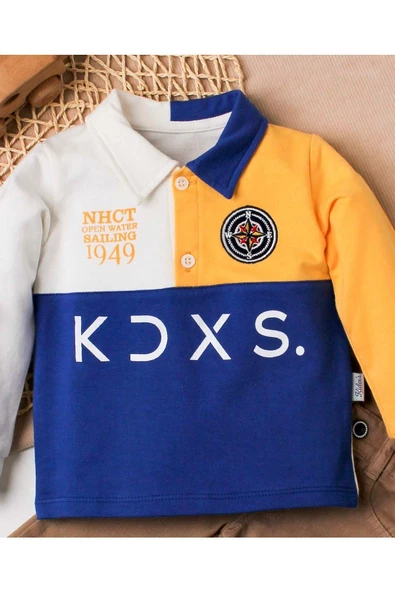 Erkek Bebek Pamuklu Polo Takım Pantolon Üst İkili Takım Düğün Doğum Günü Nişan Nikah Bayram - Resim 6