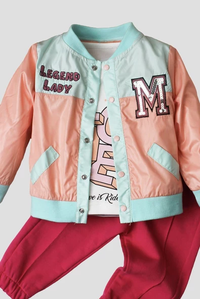 Kız Bebek Tatlı Yağmurluk Ve Alt Üst 3'lü Takım. - 2