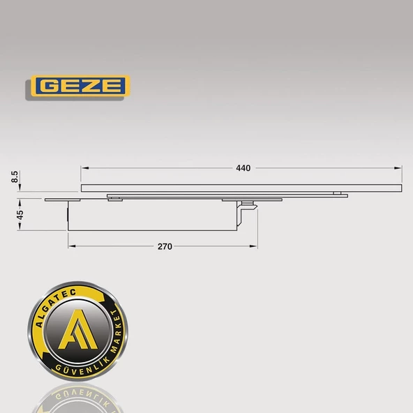 Geze Boxer Ankastre Kapı Kapatıcı Hidrolik 3-6