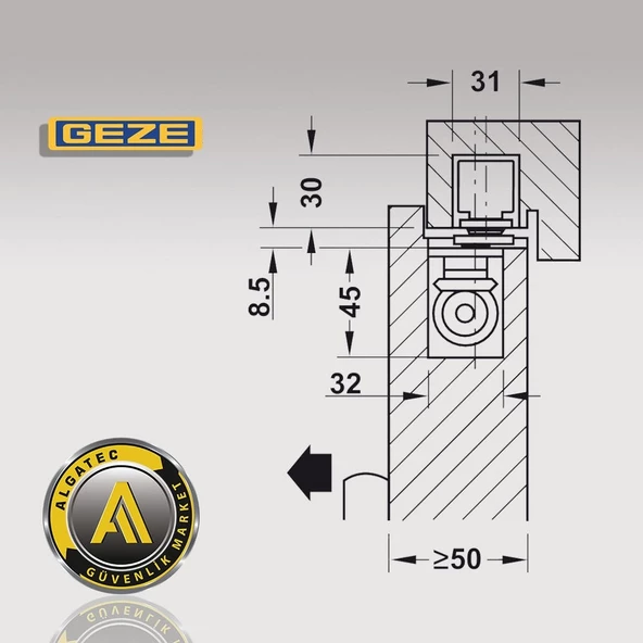 Geze Boxer Ankastre Kapı Kapatıcı Hidrolik 2-4 - 4