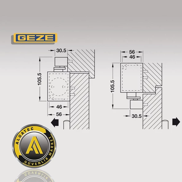 Geze TS 5000 Kayar Kollu Kapı Kapatıcı Hidrolik - 3