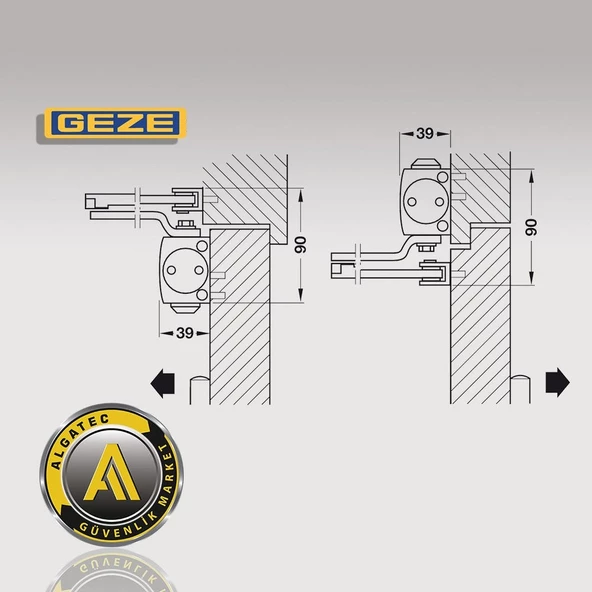 Geze TS 1500 Dirsek Kollu Kapı Kapatıcı Hidrolik - 3