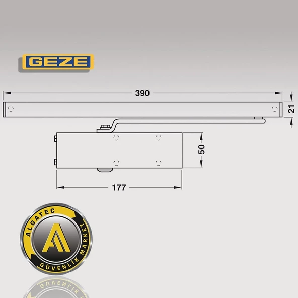 Geze TS 1500 G Kayar Kollu Kapı Kapatıcı Hidrolik - 2