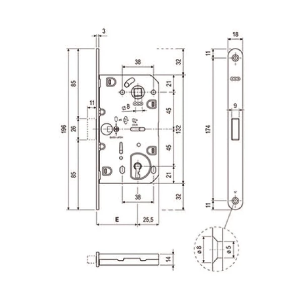 AGB Manyetik Dilli Oda Kilidi - 2