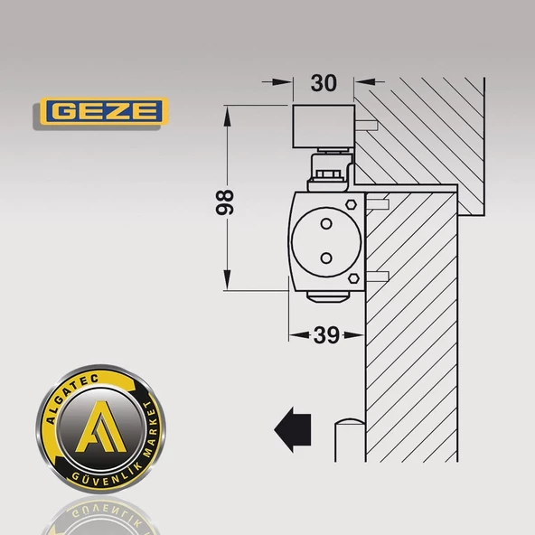 Geze TS 1500 G Kayar Kollu Kapı Kapatıcı Hidrolik - 3