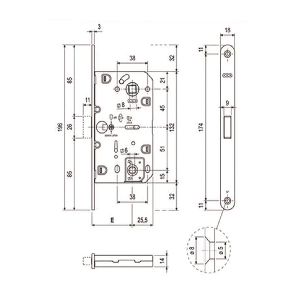 AGB Manyetik Dilli WC Kilidi - 2