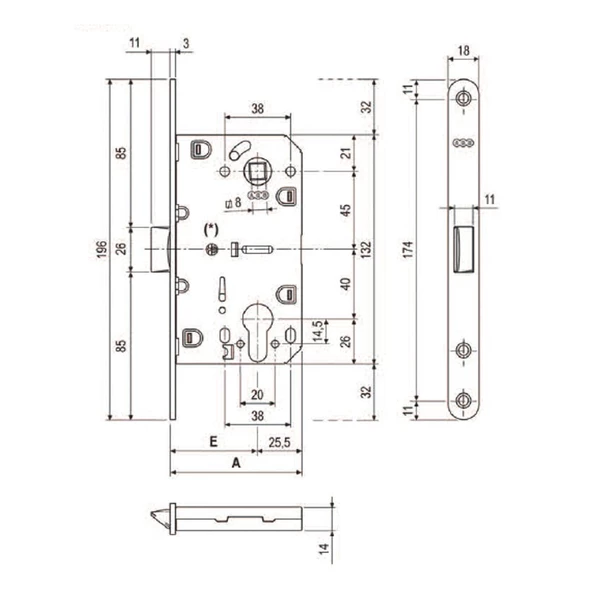 AGB Plastik Dilli Silindirli Kilit - 2