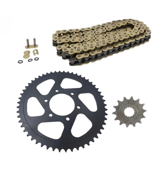 Cf Moto Nk 400 Zincir Dişli Seti Oringli Gold Zincir A Kalite _Supermoto ürün görseli 1