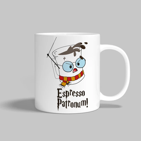 Espresso Patronum Tasarımlı Kupa Bardak