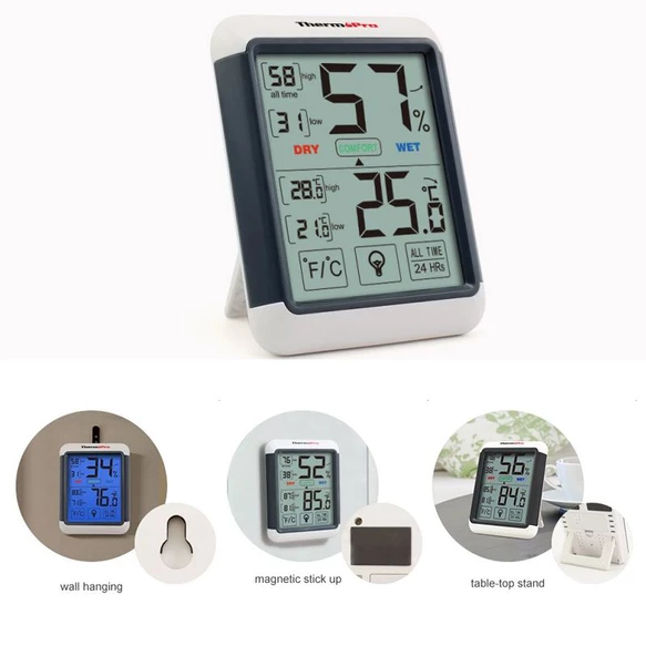 ThermoPro TP55 İç Mekan Sıcaklık ve Nem Ölçer - 6