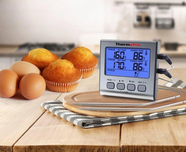 ThermoPro Çift Problu Dijital Gıda Termometresi - 5