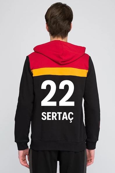 Galatasaray Orijinal Sweat Kapüşonlu Fermuarlı Siyah Sweat - 3