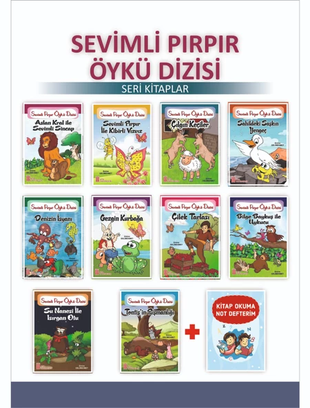 1.Sınıflar İçin Sevimli Pırpır Öykü Dizisi + Kitap Okuma Not Defteri ürün görseli 1