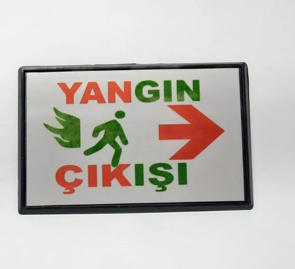 Büyük Boy Yangın Çıkışı Yönlendirme Tabelası 13 x 8 cm