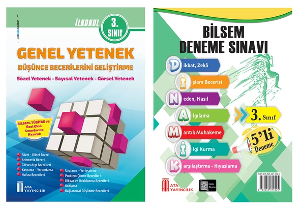 Ata 3.Sınıf Bilsem Sınavlarına Hazırlık +5 li Deneme Sınavı ürün görseli 1