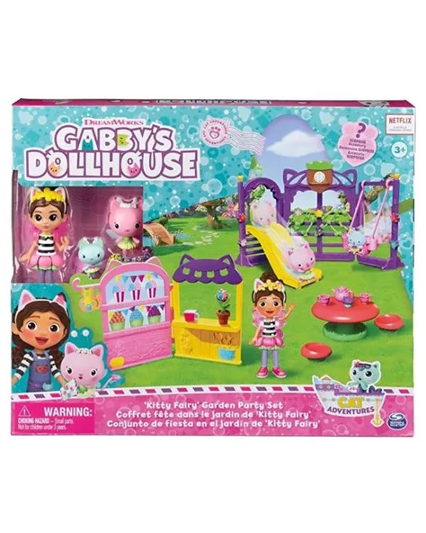 Gabbys Dollhouse Kitty Peri Bahçe Partisi Oyun Seti 6065911