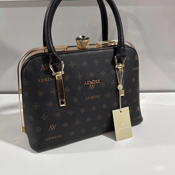 Armine Bayan Çanta Baskılı Siyah AR33901 ürün görseli