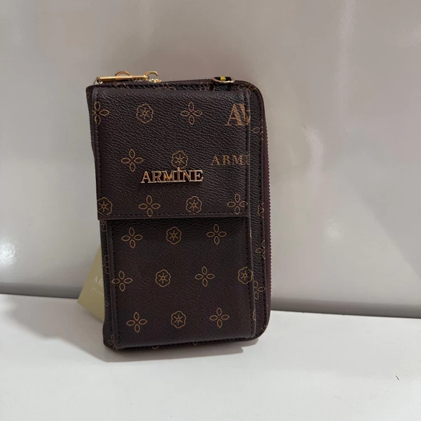 Armine Bayan Çanta Baskılı Kahve AR26507