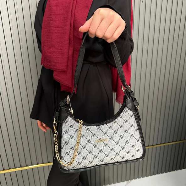 Armine Bayan Çanta Noktalı Gri AR38603 ürün görseli