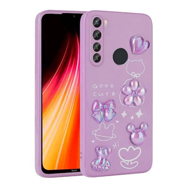 Xiaomi Redmi Note 8 Kılıf Kabartma Figürlü Parlak Uyumlu Toys Silikon Kapak