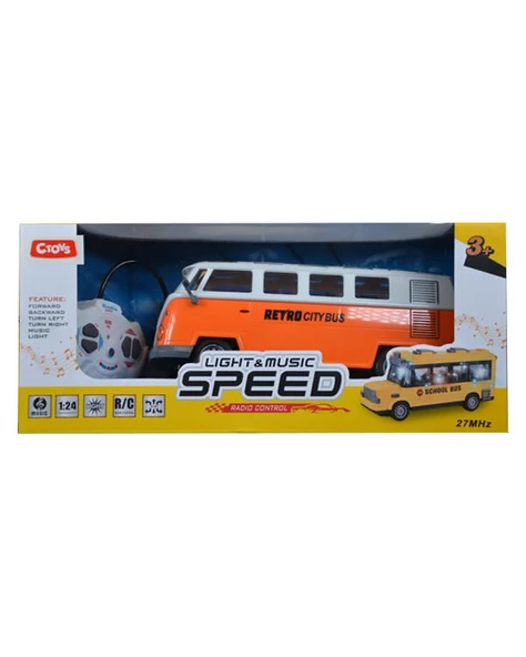 Ctoys Uzaktan Kumandalı Turuncu Otobüs WL 168B
