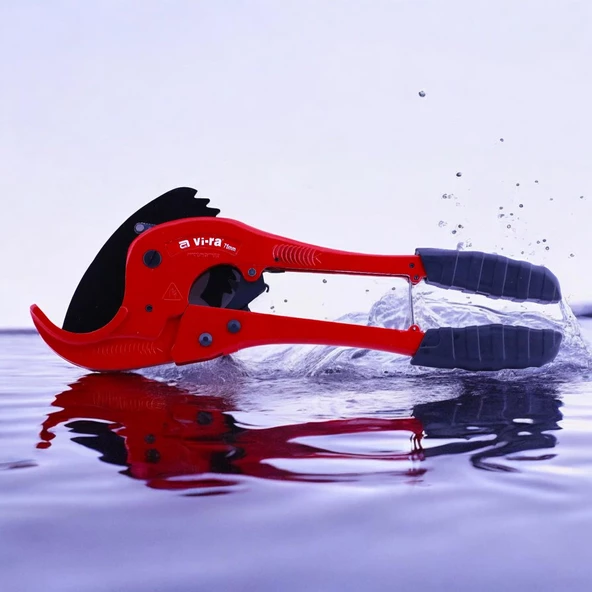 Vira Pvc Profesyonel Plastik Boru Kesme Makası 75 mm Çelik - Resim 7