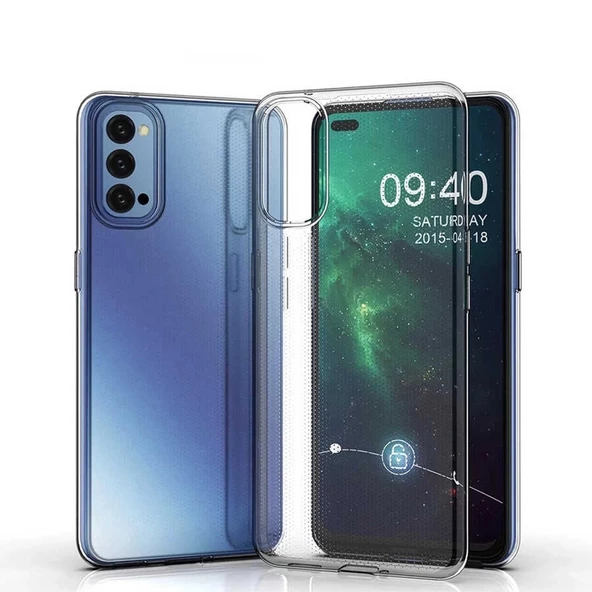 Oppo Reno 4 Uyumlu Kılıf  Süper Silikon Kapak