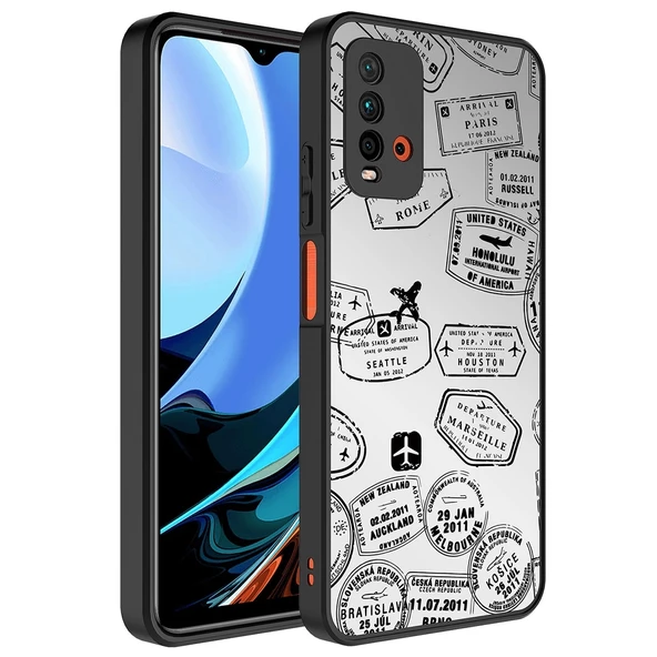 Xiaomi Redmi 9T Kılıf Aynalı Desenli Kamera Korumalı Parlak Uyumlu Mirror Kapak