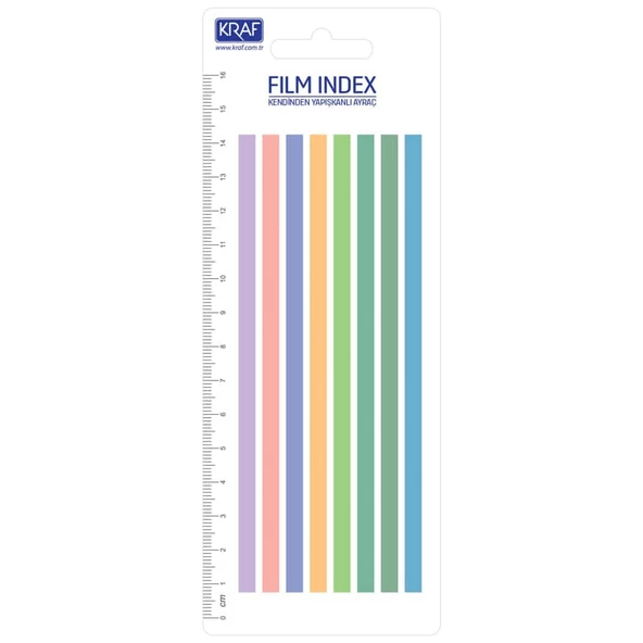 Kraf Index Film (PP) 8 Renk x 20 yp 5x135 mm Bright Color 85135-1