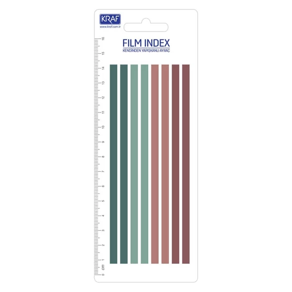 Kraf Index Film (PP) 8 Renk x 20 yp 5x135 mm Morandi Color 85135-2