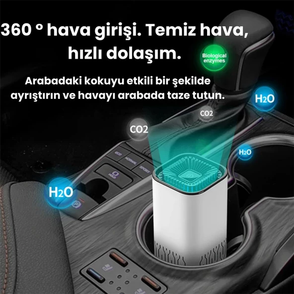 Coofbe Araba Hava Temizleyici Araç Kötü Koku Önleyici Air Purifier Araba Ev Ofis Hava Temizleyici - 4