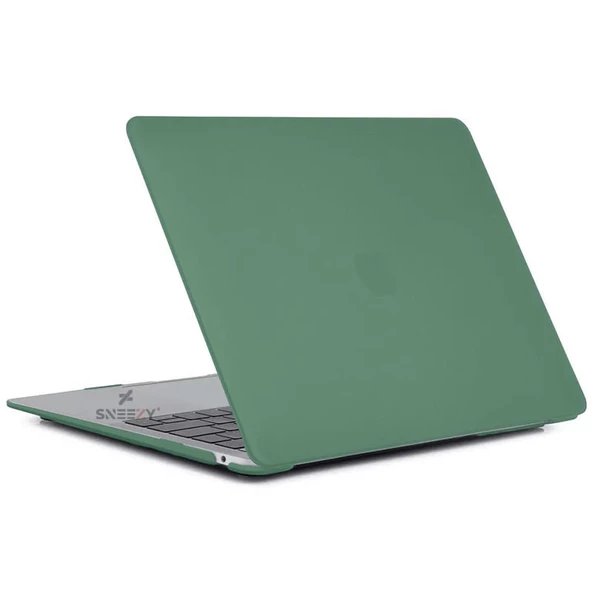 Sneezy Macbook Air M2 Çip A2681 13.6 Inç 2022 İle Uyumlu Slate Matte Guard Macbook Kılıfı