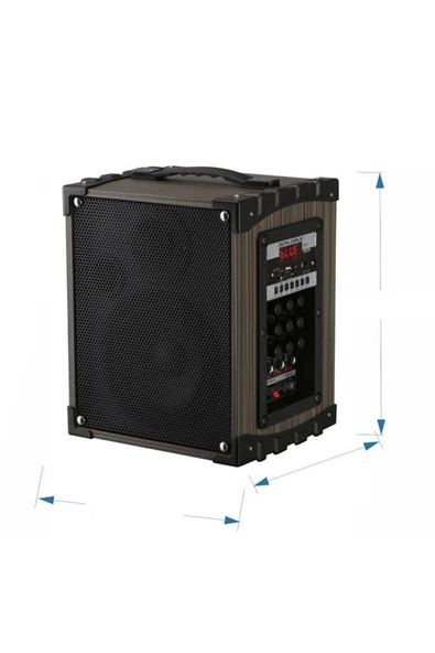 Superbass LT-912 Şarjlı Mikrofonlu Amfili Bluetooth Büyük Boy Güçlü Taşınabilir Kablosuz Hoparlör Sistemi - 3