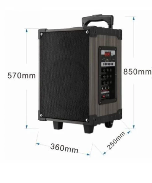 Superbass LT-912 Şarjlı Mikrofonlu Amfili Bluetooth Büyük Boy Güçlü Taşınabilir Kablosuz Hoparlör Sistemi - 5