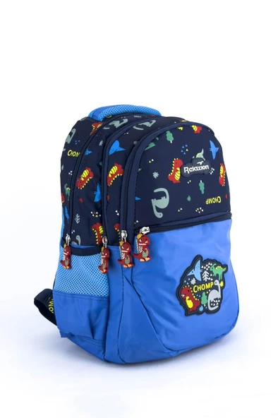 Relxion İlkokul Çantası Beslenmeli Dinazor Mavi 1350 - 2