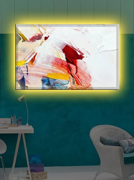 Led Işıklı Yağlı Boya Sanatsal Tablolar