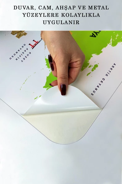 Eğitici ve Öğretici Cocuk Odası Türkiye Haritası Duvar Sticker-60x105-3874 - 5