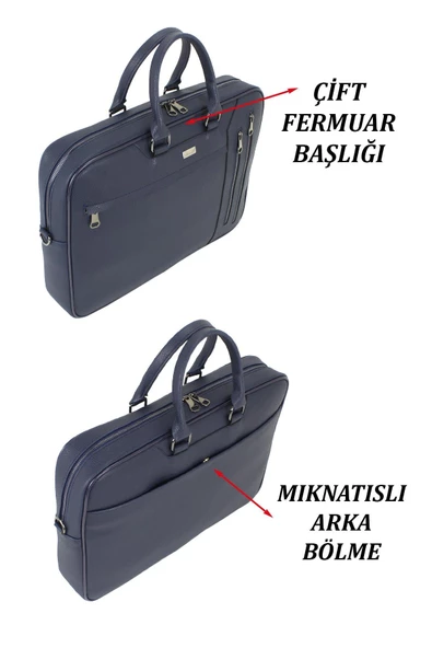 Omuz  El Çantası 17'' Inç Laptop Bölmeli  Dış Yüzey Darbe Emici - 5