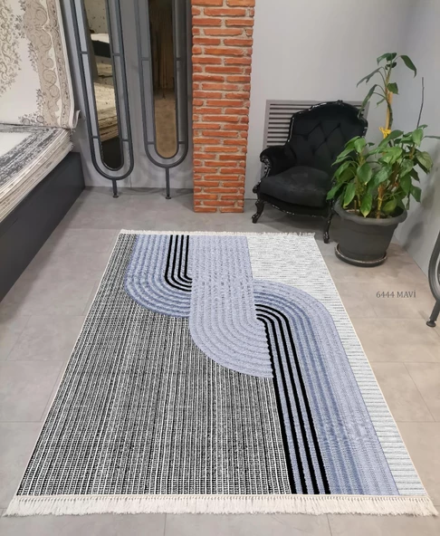 Hitit Kesme Oda Halısı 120x180 Lidya Lüx 6444 Mavi