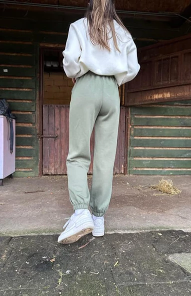 Vogsign 383 Kadın Oysho Manşetli Cepli Tek Alt Eşofman - 10