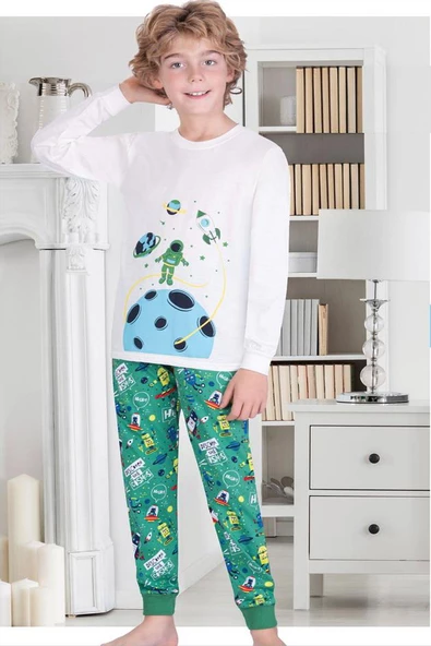 Space Uzun Kollu Erkek Çocuk Pijama Takım - 2