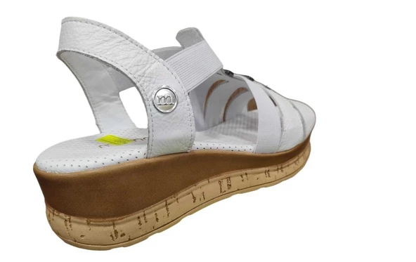 MAMMAMİA D24YS-1480 DOLGU TABAN DERİ KADIN SANDALET - 11
