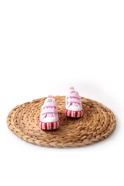 Papuçcity 02851 Unisex Çocuk Bebe Renkli Keten Konvers Ayakkabı