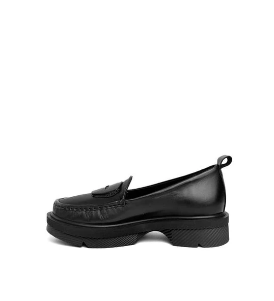 MAMMAMİA D24YA-850 KALIN TABAN LOAFER DERİ KADIN AYAKKABI - 8