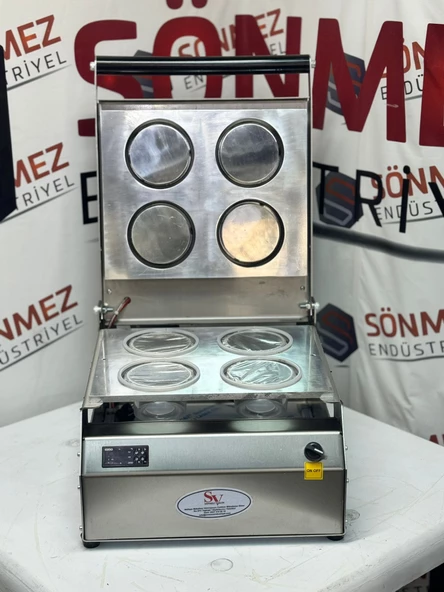 Sönmez Vakum 110*110 Yuvarlak Kase Kapatma Makinesi Tabak Kapatma Makinası 4 Adet - 2