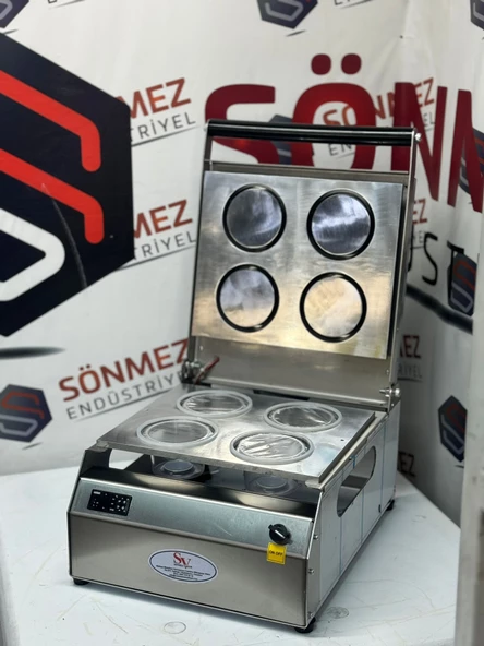 Sönmez Vakum 110*110 Yuvarlak Kase Kapatma Makinesi Tabak Kapatma Makinası 4 Adet - 5